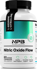 Nature's Pure Blend Nitric Oxide Supplements for Men – L-Arginine L-Citrulline – Heart Support &amp Flow Circulation Booster – 1500MG L Arginine and L Citrulline Preworkout Bodybuilding