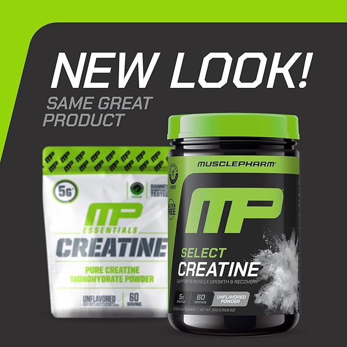 MusclePharm Creatine Monohydrate Powder Pre Workout Muscle Builder &amp Post Workout Muscle Recovery Supplement Ultra-Pure 100% Monohydrate Creatine Powder 60 Servings Unflavored