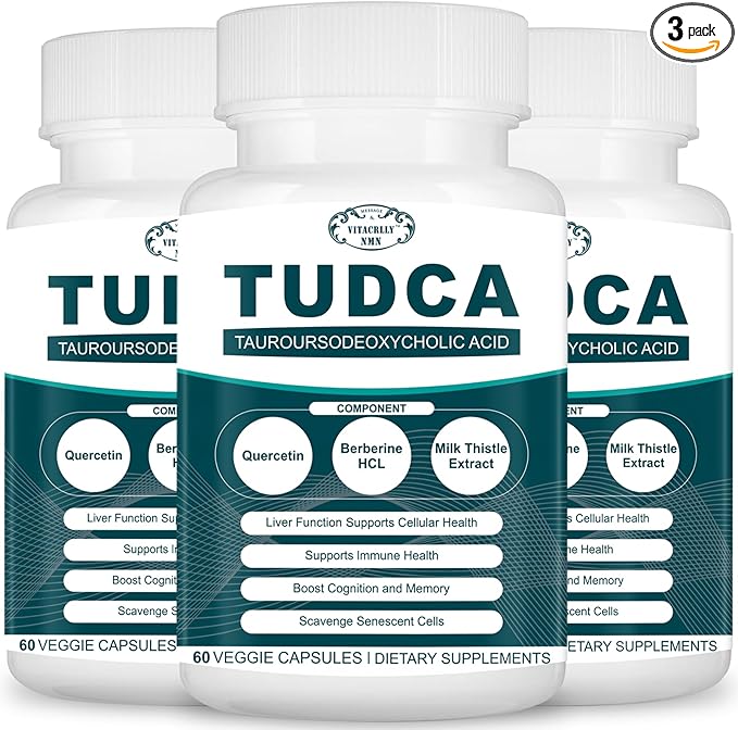 2200MG TUDCA Liver Supplements - Bile Salts Supplement Complex for Liver Detox &amp Cleanse Gallbladder Cleanse Digestive Health 180 Capsules