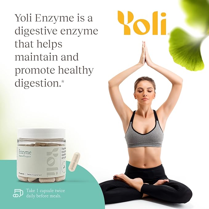 Yoli® Enzyme - Digestive Enzymes - Gut Health Supplements for Women and Men - Digestion Supplement 60 Count