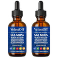 Irish Seamoss Thyroid Hormone Regulator Velestoff Thyroid Support Drops | Sea Moss Black Seed Oil Ashwagandha Burdock Root Bladderwrack Hormone Balance &amp Support - 2 FL.OZ (2 Pcs)