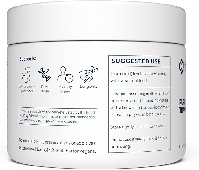 Renue By Science Resveratrol | High Strength Resveratrol Supplement | 100g Trans Resveratrol Powder | Reservatrol 200 Day Supply | Non-GMO &amp Allergen Free | Manufactured in the USA Third-Party Tes