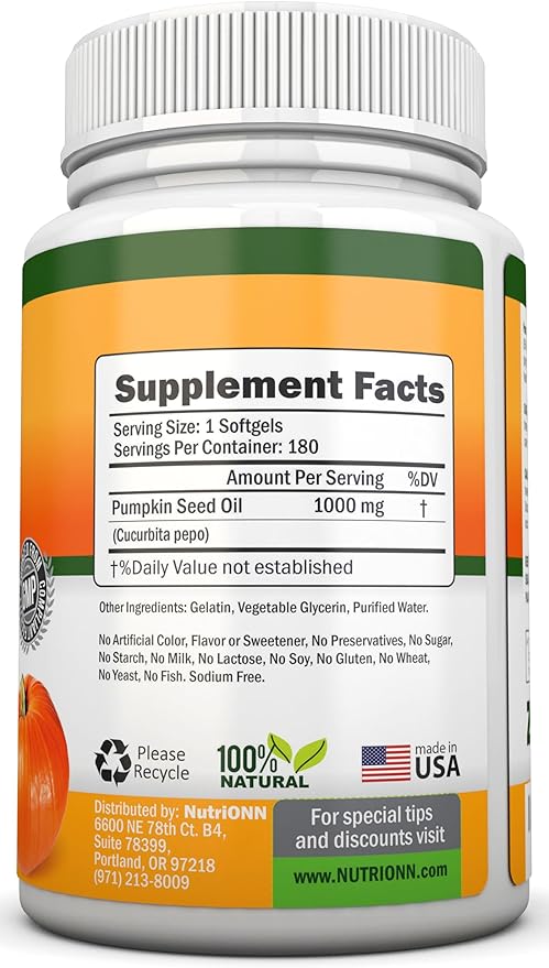 NutriONN Pumpkin Seed Oil Softgels &amp Uric Acid Support Capsules Combo - Targeted Support for Kidney Health &amp Uric Acid Management