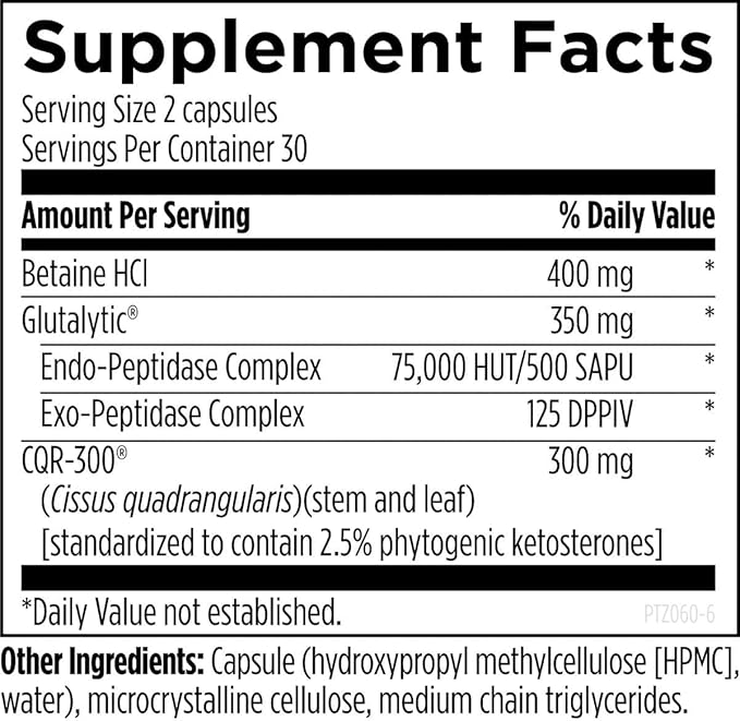 Designs for Health Carb-Lipo Control (ProtectZyme) - Digestive Enzyme to Help Minimize Fat + Starch Absorption and the Digestion of Gluten Casein - Supports Healthy Body Composition (60 Capsules)
