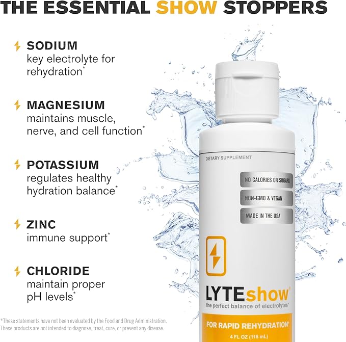LyteLine Sugar-Free Electrolyte Supplement for Hydration - Immune Support - Pack of 8 320 Servings - Keto Friendly - Zinc Magnesium for Rapid Rehydration Workout Muscle Recovery Energy - Vegan