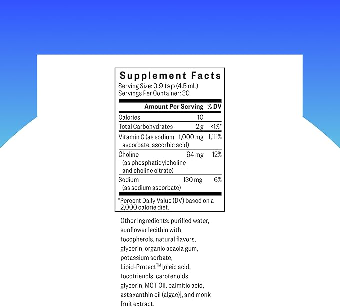 Optimal Liposomal Vitamin C - Lemon Zest | Non-Soy Non-GMO | 1000 mg Liposomal Vitamin C per Serving |5 oz | 30 Servings