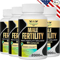 Fertility Supplements for Men Male Prenatal Vitamins -Optimal Sperm Count Motility and Strength 2000MG Mens Fertility Supplements with Maca Root Zin &amp Folate for Conception - Packs of 4