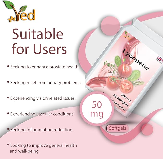 Lycopene 500 mg | 90 Softgel 3 Month Supply.