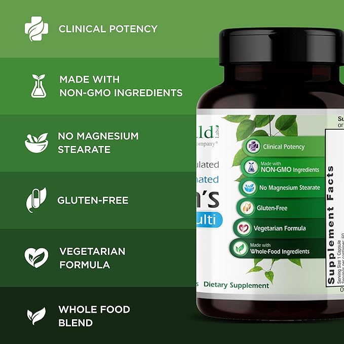 EMERALD LABS Men's 1 Daily Multi - Additive-Free Men's Multivitamin - Includes Lycopene Zinc Vitamin D3 &amp More - Supports Bones Prostate &amp Vision* - 60 Vegetable Capsules