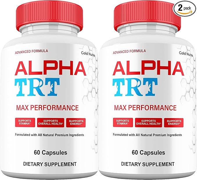Alpha TRT Pills Maximum Strength Supplement AlphaTRT Capsules Advanced Premium Formula Vitamin Pills (2 Pack)