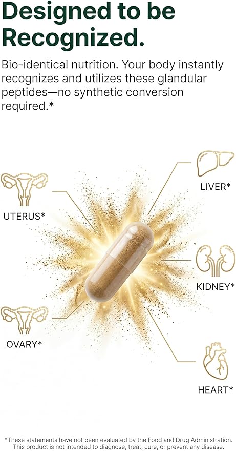 Balans Grass Fed Beef Organs for Women – Liver Uterus Ovary Heart &amp Kidney Complex – Supports Hormone Balance Energy Iron &amp Skin. (60 Pills 350mg) – Pasture Raised Freeze Dried 60 Day