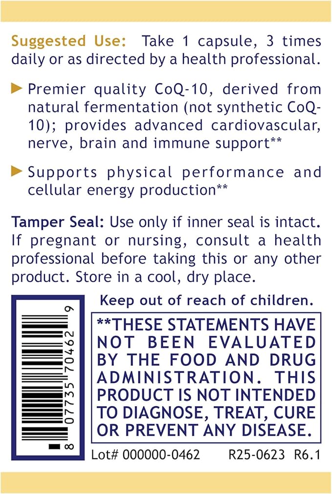 Quantum Nutrition Labs CoQ-10 Qultured - Coenzyme Q10 Co Q 10 Supplement 100mg Capsules for Heart Health Nerve and Immune Support Ubiquinol Co Enzyme Q-10 with Red Algae - 50 Vegetarian Capsules