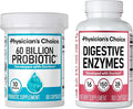 Physician's CHOICE - Optimal Gut Health Bundle: 60 Billion Probiotic 60ct + Digestive Enzyme 180ct for Digestive Comfort and Immune Support - Value Bundle