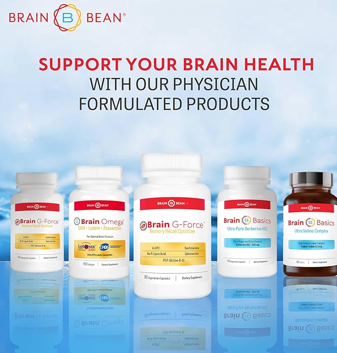 Brain G-Force | for Optimal Brain Function | with Galantamine R-Lipoic Acid A-GPC and Benfotiamine | 45 Servings
