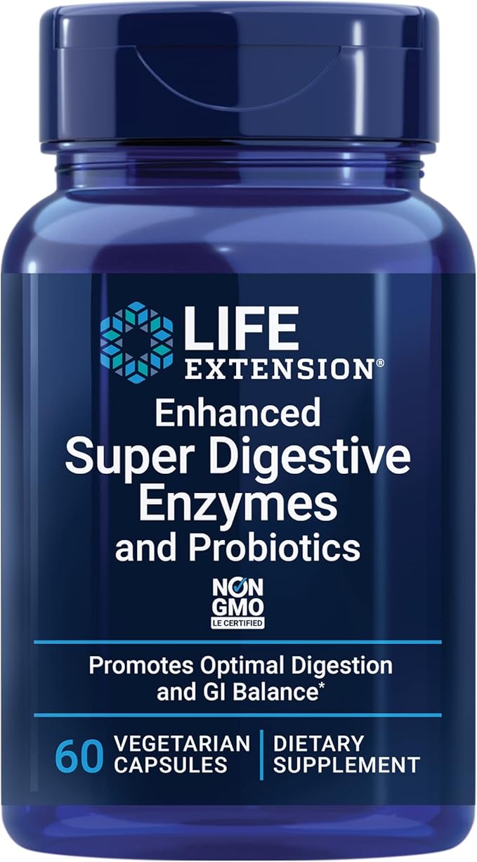 Life Extension 60 Vegetarian Capsule Digestive Enzymes &amp 120 Tablet High Potency Multi-Vitamin Supplement Bundle