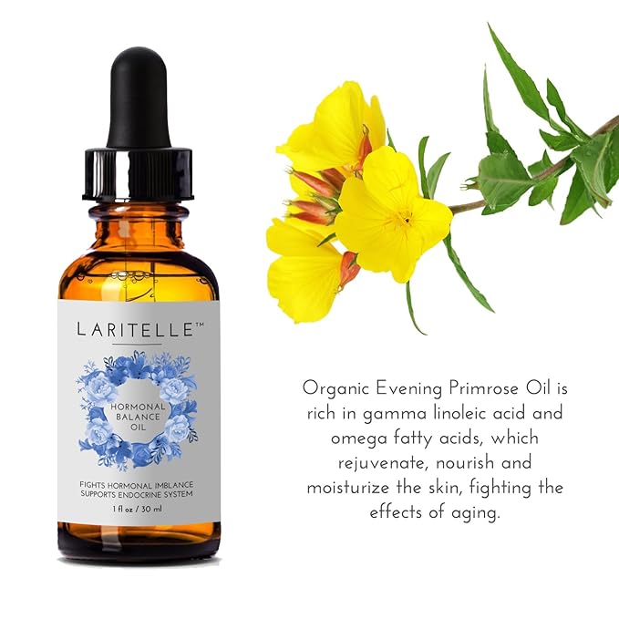 Laritelle Organic Hormonal Balance &amp Thyroid Support Treatment 1 oz | Fights Hormonal Imbalance Supports Endocrine System| Normalizes Hormonal Imbalances of The Thyroid | Rejuvenating Age Defyin