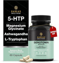 Serotonin Support Supplement – Helps Boosts 5HTP Serotonin &amp Cortisol Levels Herbal Blend – Promotes Positive Mood Calmness Stress Relief | Happy Mood &amp Brain Support | 60 Capsule