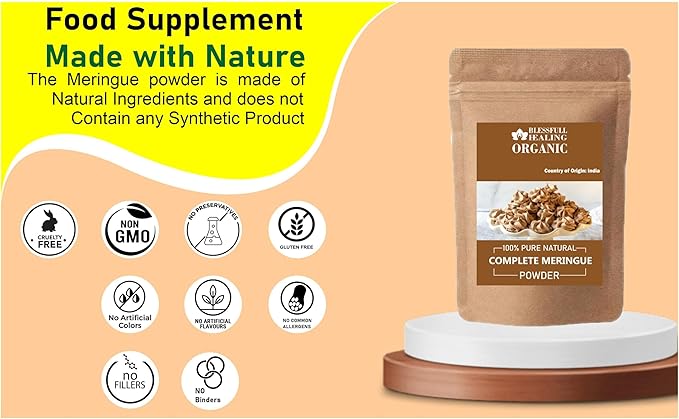 Blessfull Healing Organic Complete Meringue Powder 100% Pure Natural 300 Gram / 10.58 oz