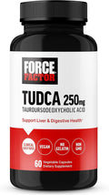 Force Factor TUDCA Liver Support Supplement Powerful Bile Salt for Gallbladder Health and Liver Health Tauroursodeoxycholic Acid Clinical Dose Vegan Friendly Non-GMO 60 Vegetable Capsules