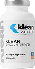 Klean ATHLETE Klean Calcium Citrate - for Bone Health &amp Density - Bone Support for Sports* - Gluten Free Vegan &amp Non-GMO - 120 Capsules