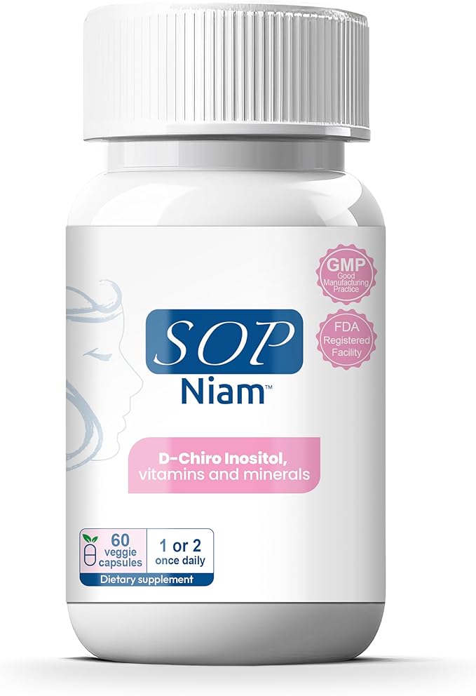 60 Day Supply | D-Chiro Inositol Supplement for PCOS - 500mg | Folic Acid Vitamin B6 B12 D3 &amp Biotin | Polycystic Ovary Syndrome | Hormonal Balance &amp Fertility Support