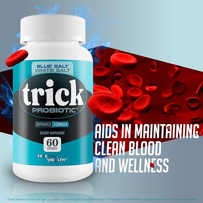 Blue Salt White Salt Trick Probiotic - Our Best Probiotics for Men - Promote Heathy Microbiome - Gut Health Once Daily Men's Probiotic - 40 Billion Mens Prostate Probiotics