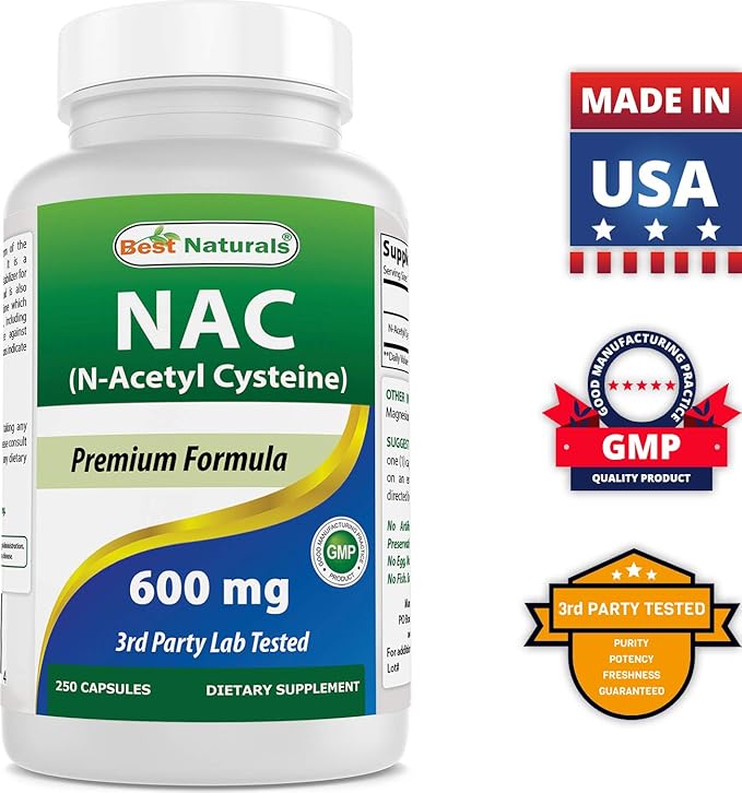 Best Naturals Acetyl L-Carnitine 500 Mg &amp NAC N-Acetyl-Cysteine 600 mg