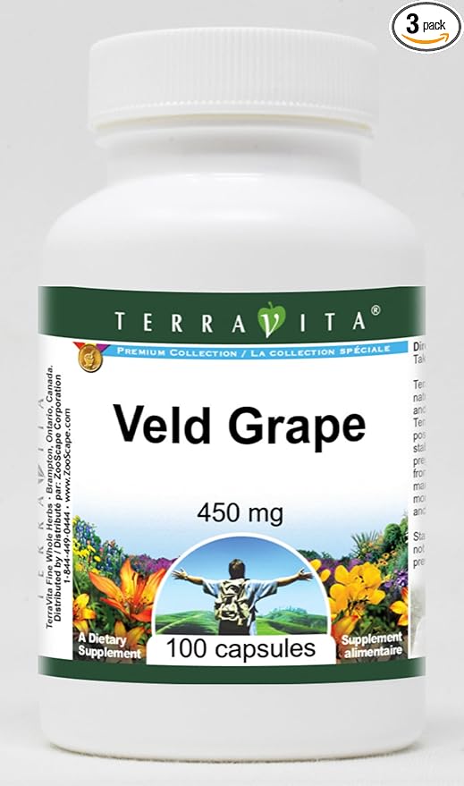 Veld Grape - 450 mg (100 Capsules ZIN: 521570) - 3 Pack