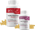 Vascular &amp Antioxidant Bundle | Heart Circulation &amp Energy Support | Includes Vascular Control (NAC CoQ10 Benfotiamine Betaine) + Super Antioxidants (Resveratrol Curcumin Ginkgo Quercet