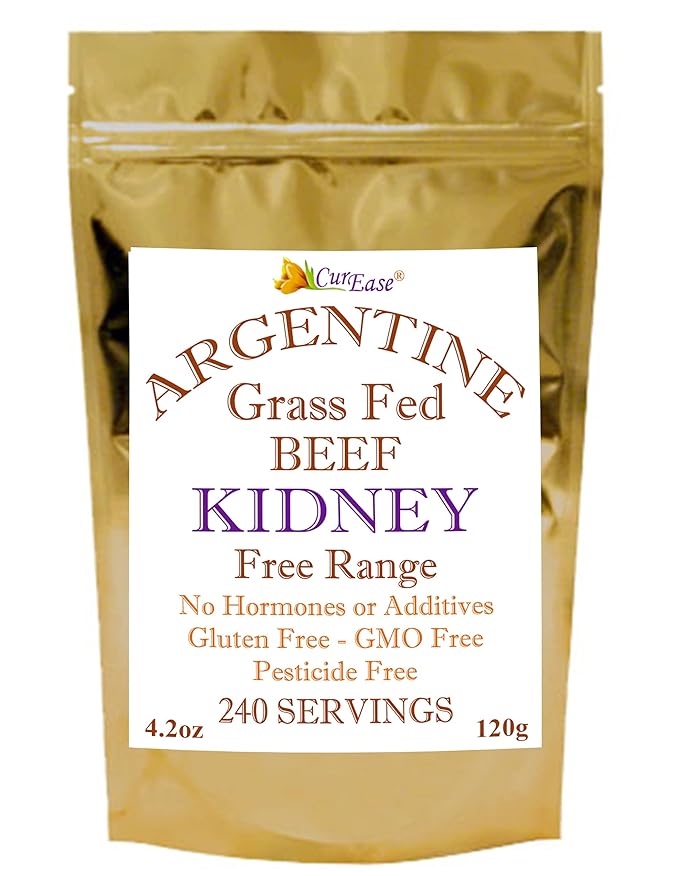 Argentine Beef Kidney Powder Grass Fed &amp Finished 4.2 Ounces 240 Servings