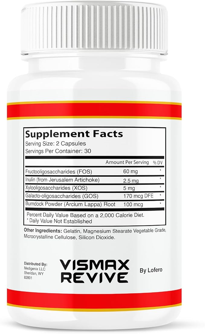 (5 Pack) Vismax Revive Capsules Vis Max Premium Eye &amp Vision Vitamin Supplement Pills - Natural Advanced Formula for Eyesight Visual Sight - Overall Wellness Support - Made in USA (300 Capsules)