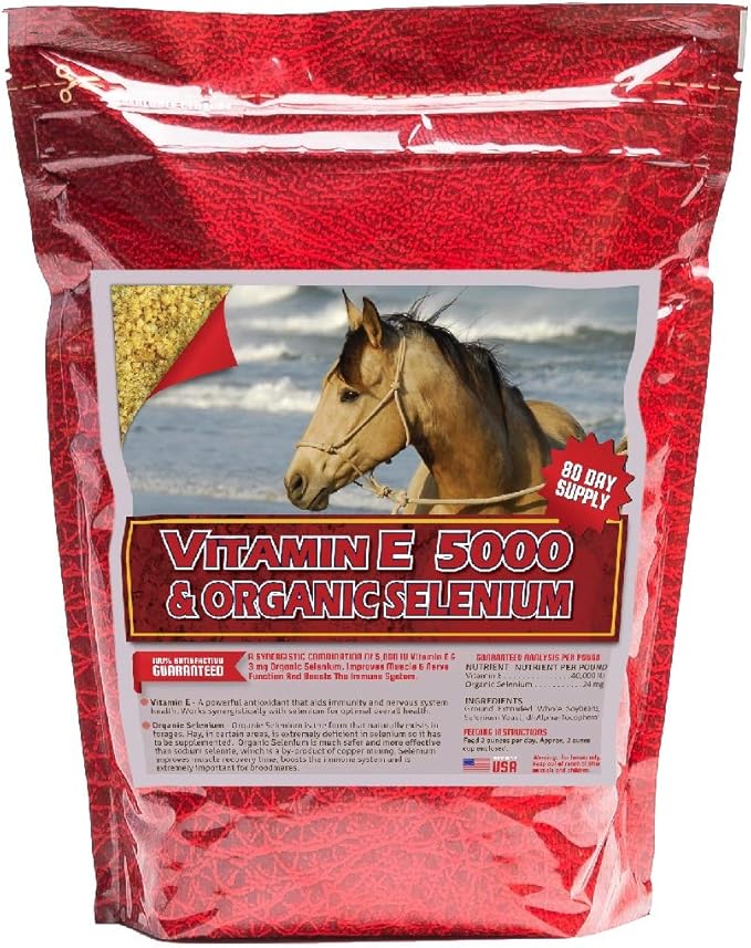 Vitamin E &amp Organic Selenium 10 lb 5000 IUs of Vitamin E and 3 mg of Organic Selenium per Dose