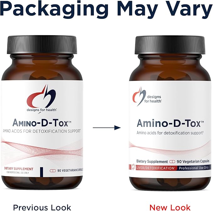 Designs for Health Amino-D-Tox - Amino Acid Detox + Liver Cleanse Support - Supplement Blend with Glycine Calcium D Glucarate NAC + More - Non-GMO (90 Capsules)