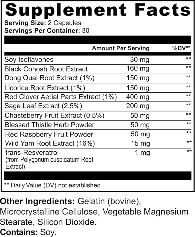 Vitala Women’s Vitality Formula | Women's Cycle &amp Menopause Support | 60 Count