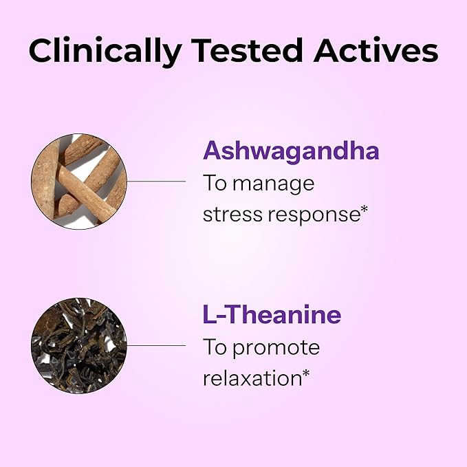 HUM Calm Ashwagandha Gummies for Women and Men L-Theanine Ashwagandha Supplements for Daily Relaxation &amp Clarity Support Vegan Fast Acting Gummy Formula Mixed Berry Flavor 60 Gummies