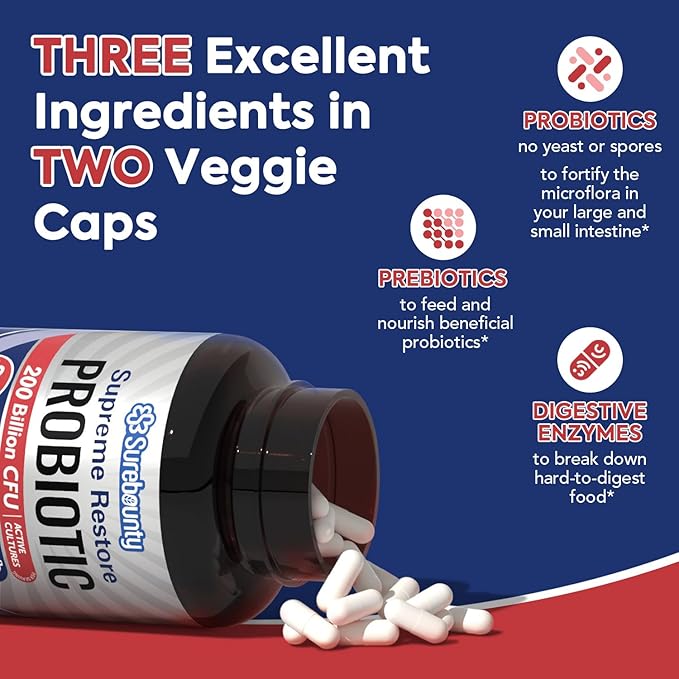 Probiotic Bundle 4-in-1 Feminine Probiotic (30ct) &amp Supreme Restore Probiotic (60ct) 2 Packs Cranberry Vaginal Support GI Tract Balance Vegan Non-Dairy