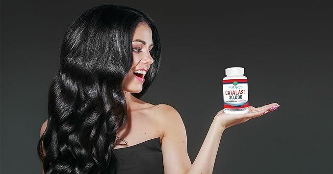 Best Earth Naturals Catalase 30000 Supplement - Hair Supplements for Strong Hair - 60 Capsules