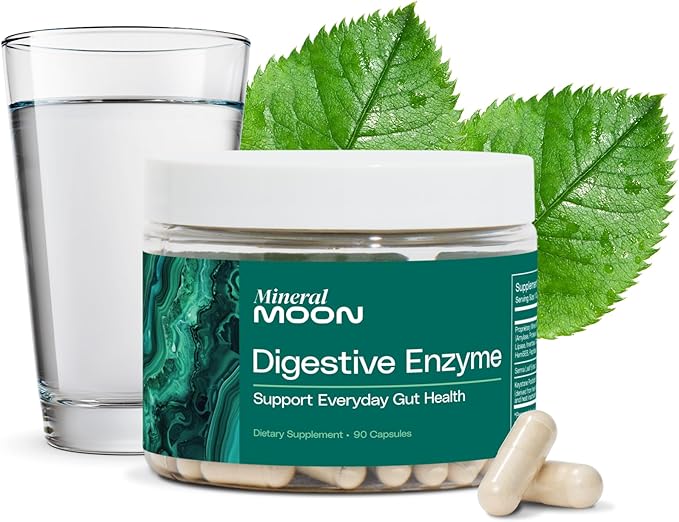 Innerspace Flora Premium Digestive Enzymes for Men and Women - 12 Enzymes for Digestion &amp Senna Leaf Extract - Supports Gut Health Digestion Supplement Nutrient Absorption - 90 Capsules