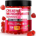 Creatine Gummies for Men &amp Women Creatine Monohydrate Gummies 5g Build Muscle Strength Recovery Cognitive Health &amp Memory Pre Workout Supplement 120 Count Raspberry Chewable Gummy