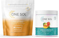 One Sol Creatine &amp Pre-Workout Bundle for Women: Boost Lean Muscle Recovery Energy &amp Focus with Natural Vegan Supplements (Unflavored Creatine &amp Mango Guava Pre-Workout)