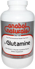 Anabol Naturals Pure Crystalline Free Form AjiPure L-Glutamine 500 Grams Powder