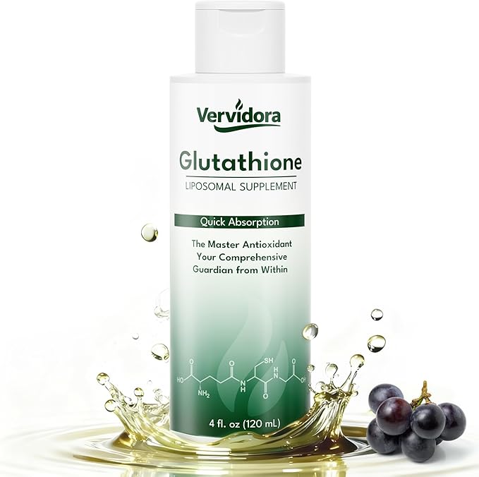 Liposomal Glutathione High Absorption Liquid Glutathione Supplement Support Natural Detoxification Antioxidant Improve Skin Health Enhance Immunity 4 Fl Oz