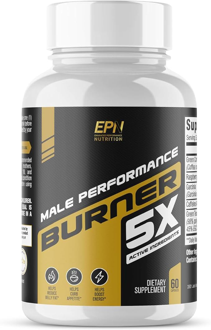 Male Performance Burner | GLP-1 Pathway Support + Fat Burner for Men | Helps Lose Weight Maintain Muscle Boost Energy | 3rd Party Tested Formula | 60 Unisex Weight Loss Pills All Adults