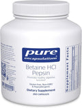 Pure Encapsulations Betaine HCl Pepsin - Digestive Enzymes Supplement for Digestion Aid &amp Support Stomach Acid &amp Nutrient Absorption* - with Betaine HCl Pepsin - 250 Capsules