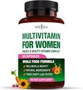 NEW AGE Multivitamin for Women - B-Complex Whole Foods Hair Support Iron - All in1 Womens Multivitamin - Bioavailable &amp Gentle on Stomach - Made in USA - 60 Count
