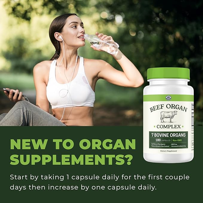 Left Coast Performance Bone Broth Protein Powder &amp Beef Organ Supplement - Bovine Wellness Bundle for Gut Health Energy Balance and Immune Support