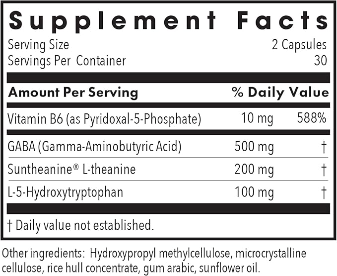 Allergy Research Group ARG Zen Sleep - Supports Relaxation and Natural Sleep Patterns Without Melatonin - L-Theanine GABA and 5-HTP Formula - Vegetarian &amp Hypoallergenic - 30 Servings - 60 Capsule