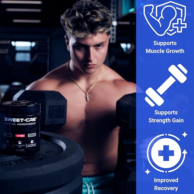 Creatine Monohydrate – 5g Creatine Monohydrate Powder – Advanced Creatine for Women and Men – Bulk Supplements Creatine – Delicious Fruit Punch Flavor – 10oz (40 Servings Blue Raspberry)