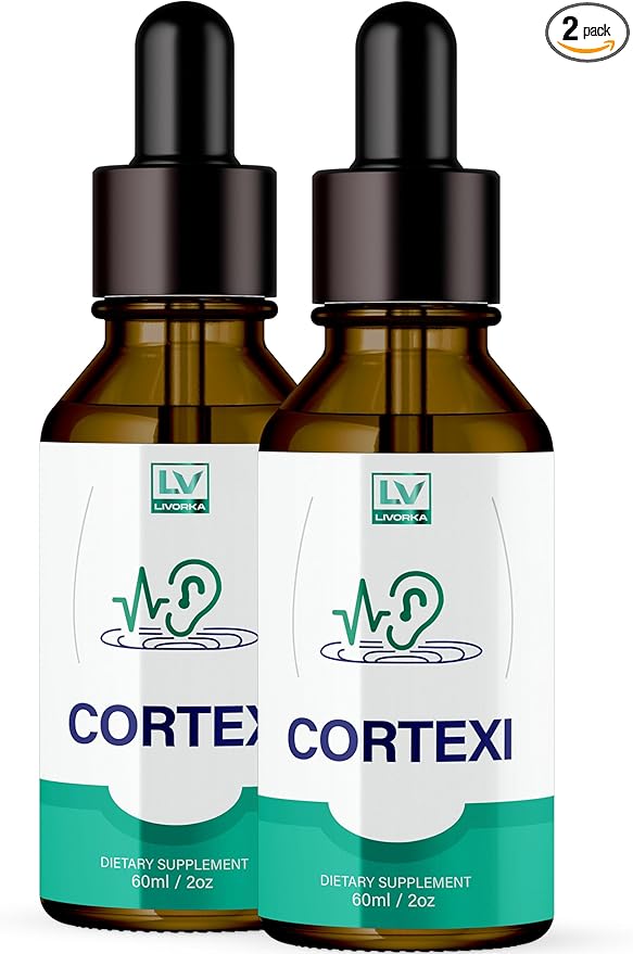 LIVORKA Cortexi Oral Drops to Drink - Formula for Ear Health Hearing Support - Pack of 2 Bottles (60 Day Supply)