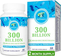 Probiotics for Women &amp Men - 300 Billion CFU 24 Strains Probiotics + 15 Organic Herbs Prebiotics for Digestive Gut Health Immune Constipation Diarrhea &amp Whole-Body Health - 2 Months Suppl